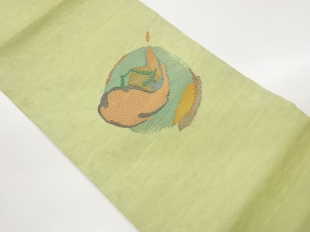 JAPANESE KIMONO / ABSTRACT PATTERN WEAVE NAGOYA OBI